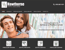 Tablet Screenshot of cosmeticdentisthawthorne.com